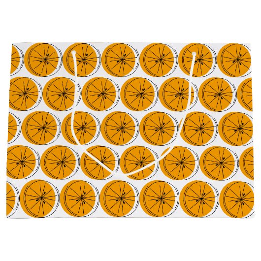 Citrus Orange Multi sac cadeau grand (Devant)