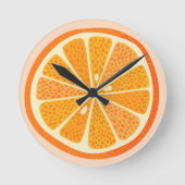 Citrus Oranges Fun Ronde Klok (Voorkant)