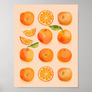 Citrus Oranje Art Poster
