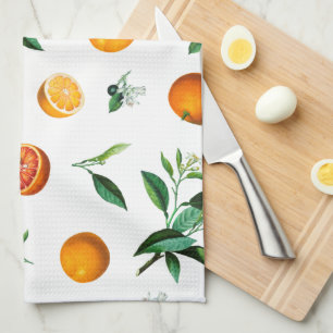 Citrus Oranje en Leaves Kitchen Towelen Theedoek