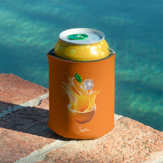 Citrus Oranje Fun Personalized Seltzer Koelbox Blikjeskoeler (Insitu Zwembad)