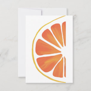 Citrus Oranje Grapefruit Slice Art Kaart