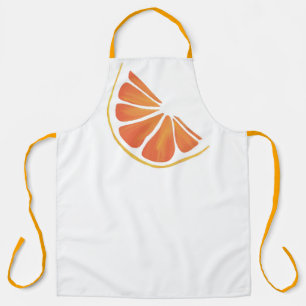 Citrus Oranje Grapefruit Slice Art Schort