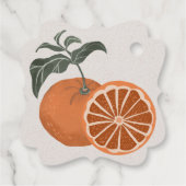 Citrus Oranje Kleine Cutie Geslacht Onthullen Part Bedankjes Labels (Achterkant)