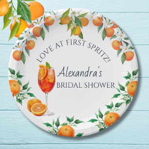 Citrus Oranje Liefde bij First Spritz Vrijgezellen Papieren Bordje
