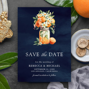Citrus Oranje Marineblauw Metselwerkpot Foto Bruil Save The Date
