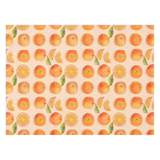 Citrus Oranje Pattern Tafelkleed (Voorkant (Horizontaal))