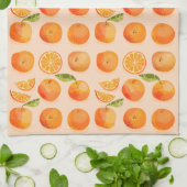 Citrus Oranje Pattern Theedoek (Gevouwen)