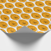 Citrus Oranje rappelpapier Cadeaupapier (Hoek)