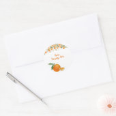 Citrus Oranje Waterverf Bericht Sticker (Envelop)
