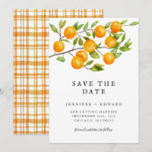Citrus Oranje Wedding Save The Date (Voorkant / Achterkant)