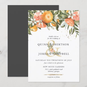 Citrus Orchard   Boho Botanical Faire-part de mari