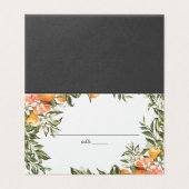 Citrus Orchard Boho Green Mariage Carte Place (Extérieur déplié)
