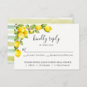 Citrus Orchard Bruiloft RSVP Kaart (Voorkant / Achterkant)