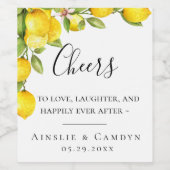 Citrus Orchard Étiquette de vin personnalisé (Étiquettes simples)