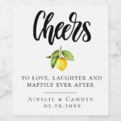 Citrus Orchard Étiquette de vin personnalisé (Étiquettes simples)