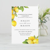 Citrus Orchard Lemon Faire-part de mariage (Debout devant)