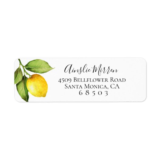 Citrus Orchard Return Address Labels (Voorkant)