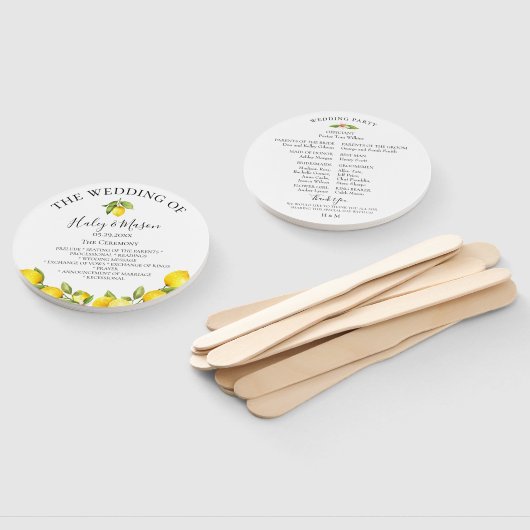 Citrus Orchard Trouwprogramma Hand Fans Handwaaier (Niet-gemonteerd)