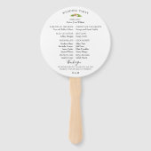 Citrus Orchard Trouwprogramma Hand Fans Handwaaier (Achterkant)
