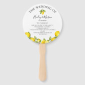 Citrus Orchard Trouwprogramma Hand Fans Handwaaier (Voorkant)