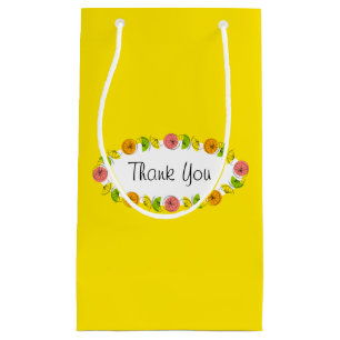 Citrus Ovaal Geel Dank u geschenkzak klein Cadeauzakje