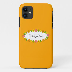 Citrus Oval Oranje Name iPhone case
