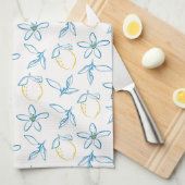 Citrus Patroon Hand getekend - Keuken Handdoek (Quarter Fold)