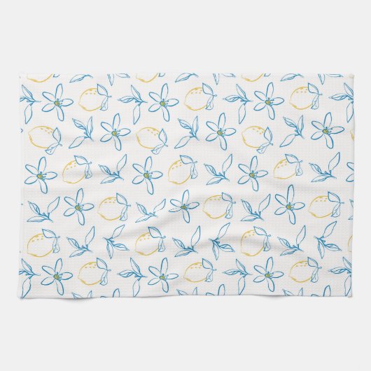 Citrus Patroon Hand getekend - Keuken Handdoek (Horizontaal)