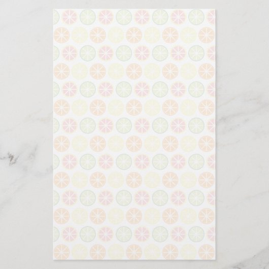 Citrus Patroon Stationery Briefpapier (Voorkant)