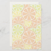 Citrus Pattern 2 Briefpapier (Voorkant / Achterkant)