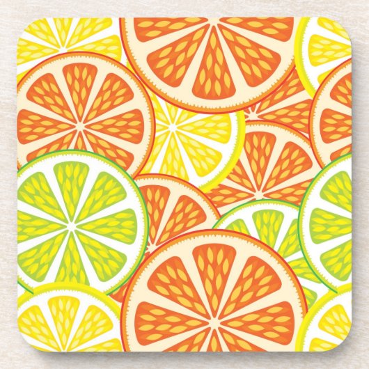 Citrus Pattern 2 Drankjes Onderzetter (Voorkant)