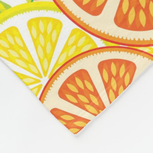 Citrus Pattern 2 Fleece Deken (Hoek)