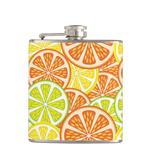 Citrus Pattern 2 Heupfles (Voorkant)