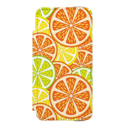 Citrus Pattern 2 Incipio iPhone Portemonnee Hoesje (Voorkant Agenda)