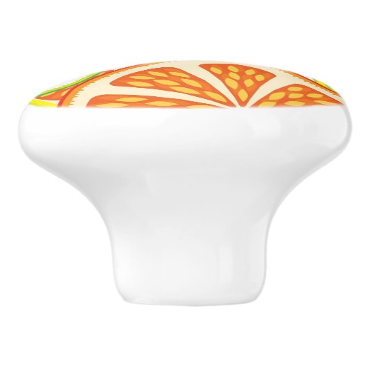 Citrus Pattern 2 Keramische Knop (Zijkant)