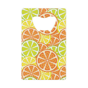 Citrus Pattern 2 Kredietkaart Flessenopener