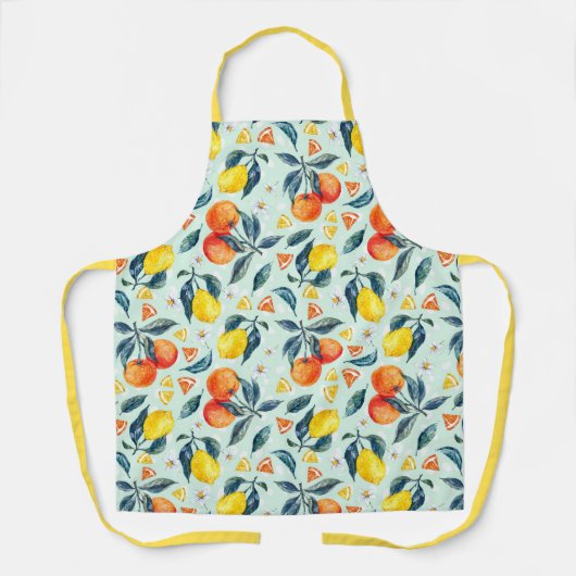 Citrus Pattern Apron Schort (Voorkant)