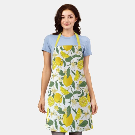 Citrus Pattern Apron Schort (Gedragen)