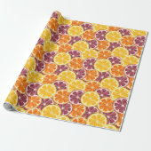 Citrus pattern cadeaupapier (Uitgerold)