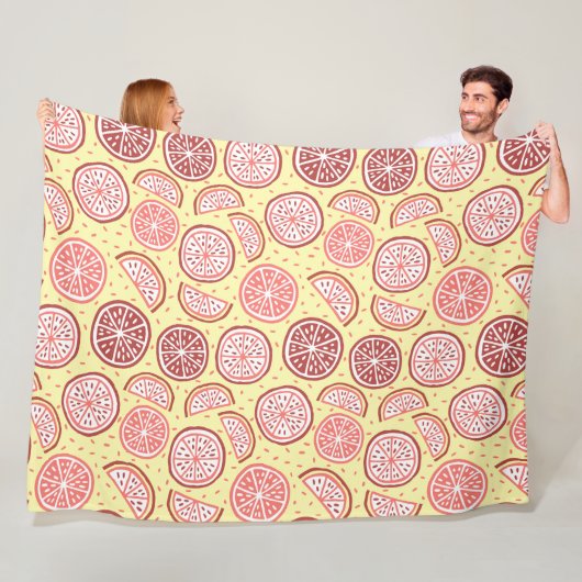Citrus Pattern-dekens Fleece Deken (In situ)