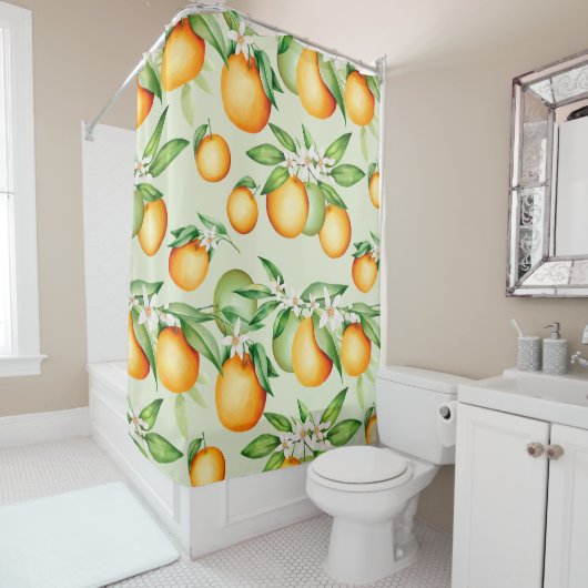 Citrus Pattern Douchegordijn (In situ)