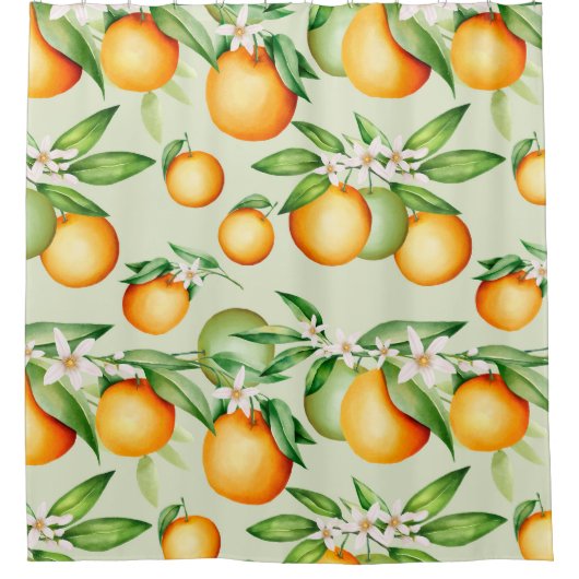 Citrus Pattern Douchegordijn (Voorkant)