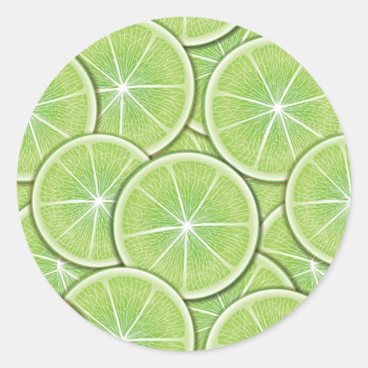 Citrus Pattern Ronde Sticker (Voorkant)