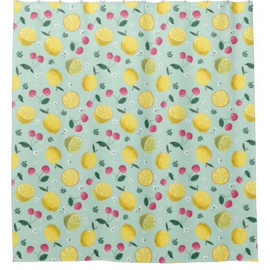 Citrus Pattern Shower Curtain Douchegordijn (Voorkant)