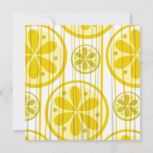 Citrus Pattern-uitnodiging Kaart (Achterkant)