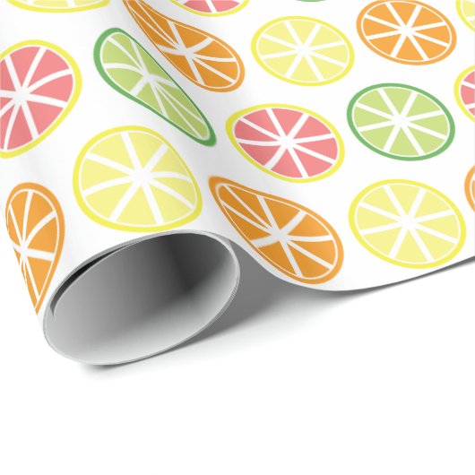 Citrus Pattern Wrapping Paper Cadeaupapier (Rol Hoek)