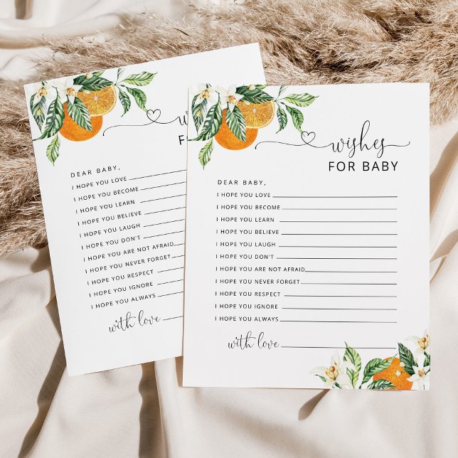 Citrus petits souhaits de mignon pour carte bébé (Créateur téléchargé)