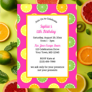 Citrus plakt alle Occasion Pink Party Kaart