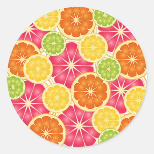 Citrus Ronde Sticker (Voorkant)